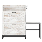 Meuble à chaussures, meuble à chaussures d'entrée, meuble de rangement pour balcon, étagère à chaussures grande capacité, blanc