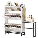 Meuble à chaussures, meuble à chaussures d'entrée, meuble de rangement pour balcon, étagère à chaussures grande capacité, blanc
