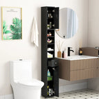 Meuble haut de rangement de salle de bain étroit et mince avec tiroir
