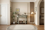 Narrow Console Table with Curved Corner (Gray)