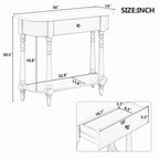 Console étroite à angle incurvé (gris)