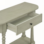 Console étroite à angle incurvé (gris)