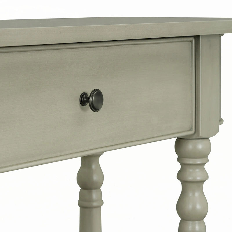 Console étroite à angle incurvé (gris)