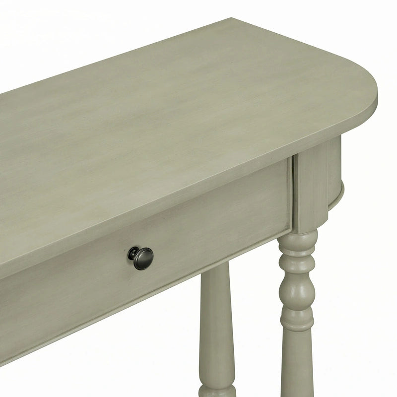 Console étroite à angle incurvé (gris)