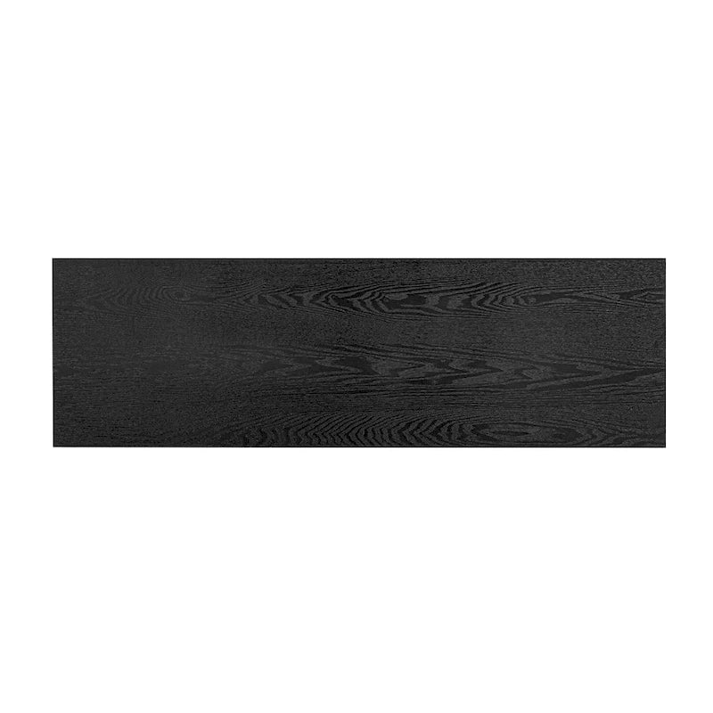 Table console à rayures classiques 51,3 en MDF – Placage frêne et pieds en bois de sapin avec 2 tiroirs