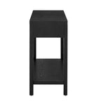 Table console à rayures classiques 51,3 en MDF – Placage frêne et pieds en bois de sapin avec 2 tiroirs