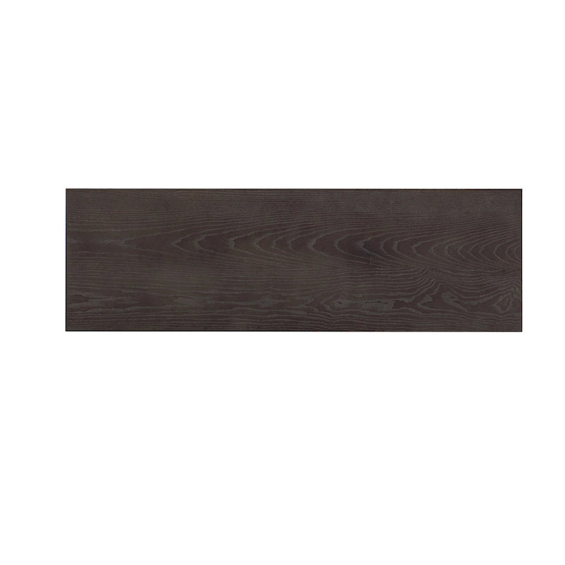 Table console à rayures classiques 51,3 en MDF – Placage frêne et pieds en bois de sapin avec 2 tiroirs