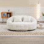 Chaise longue beige en chenille à dossier haut 59,05