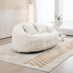 Chaise longue beige en chenille à dossier haut 59,05