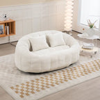 Chaise longue beige en chenille à dossier haut 59,05