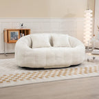 Chaise longue beige en chenille à dossier haut 59,05