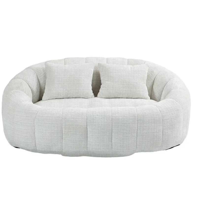 Chaise longue beige en chenille à dossier haut 59,05