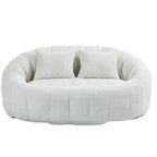 Chaise longue beige en chenille à dossier haut 59,05