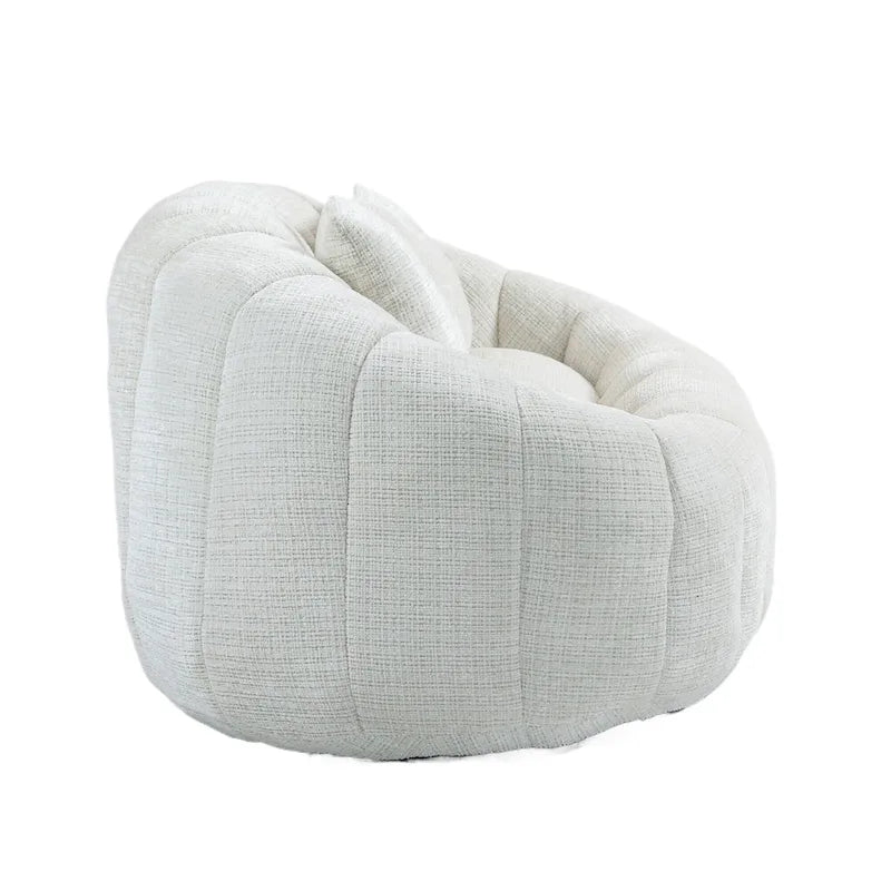 Chaise longue beige en chenille à dossier haut 59,05