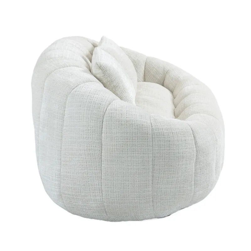 Chaise longue beige en chenille à dossier haut 59,05