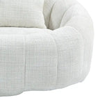 Chaise longue beige en chenille à dossier haut 59,05