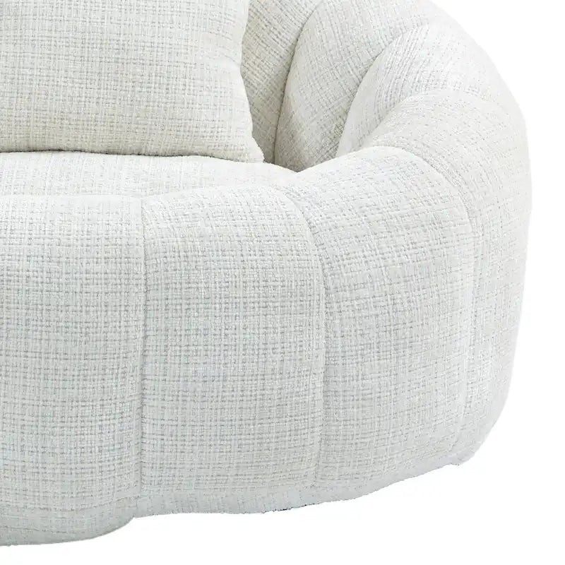 Chaise longue beige en chenille à dossier haut 59,05