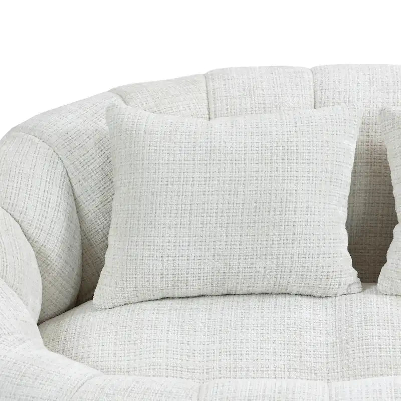 Chaise longue beige en chenille à dossier haut 59,05
