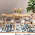 Table à manger scandinave avec 4 chaises rembourrées