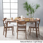 Table à manger scandinave avec 4 chaises rembourrées