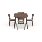 Table à manger scandinave avec 4 chaises rembourrées