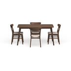 Table à manger scandinave avec 4 chaises rembourrées
