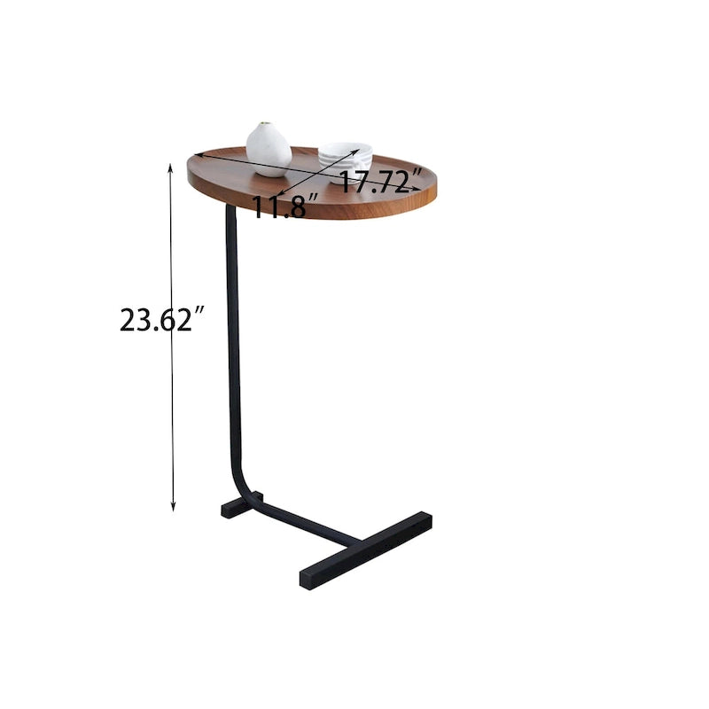 Tables d'appoint en C marron (lot de 2) - 11,81 x 17,72 x 23,62