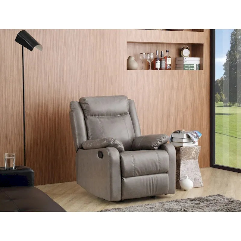 Fauteuil inclinable à bascule en similicuir rembourré et confortable