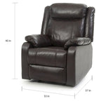 Fauteuil inclinable à bascule en similicuir rembourré et confortable