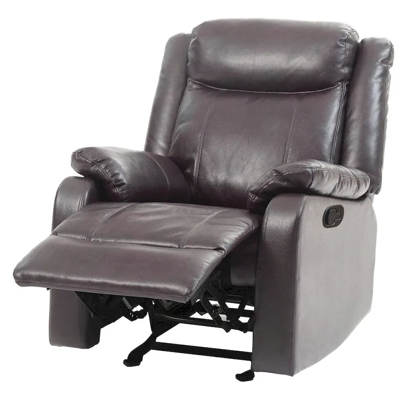 Fauteuil inclinable à bascule en similicuir rembourré et confortable