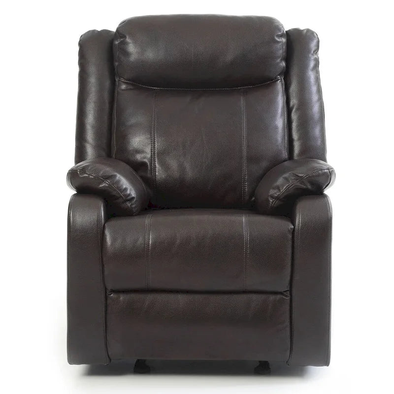 Fauteuil inclinable à bascule en similicuir rembourré et confortable