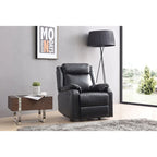 Fauteuil inclinable à bascule en similicuir rembourré et confortable