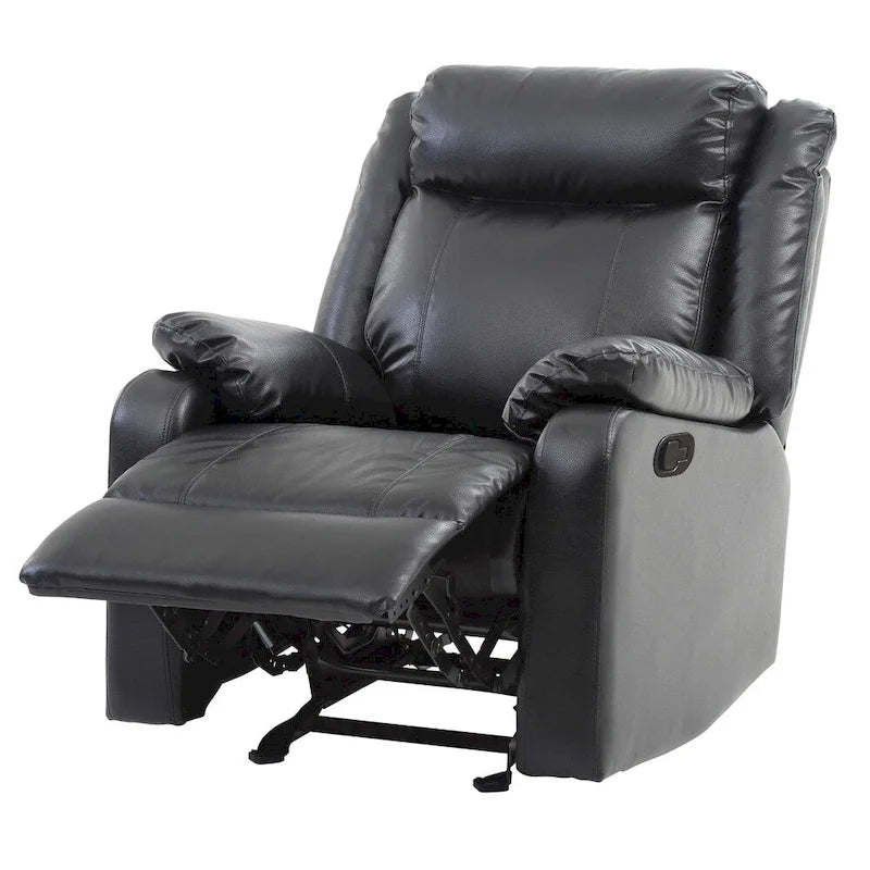 Fauteuil inclinable à bascule en similicuir rembourré et confortable