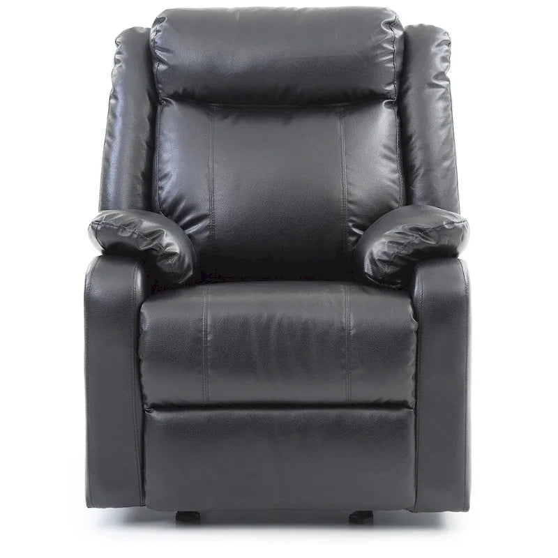 Fauteuil inclinable à bascule en similicuir rembourré et confortable