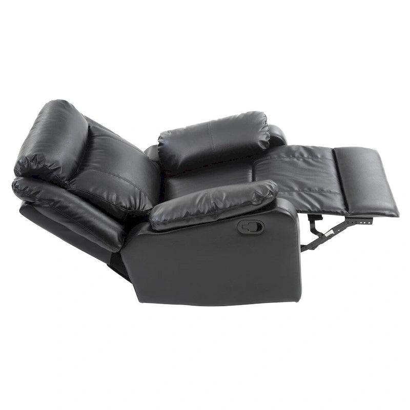 Fauteuil inclinable à bascule en similicuir rembourré et confortable