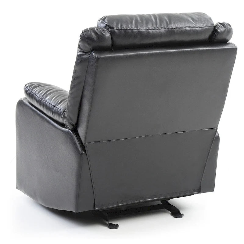 Fauteuil inclinable à bascule en similicuir rembourré et confortable