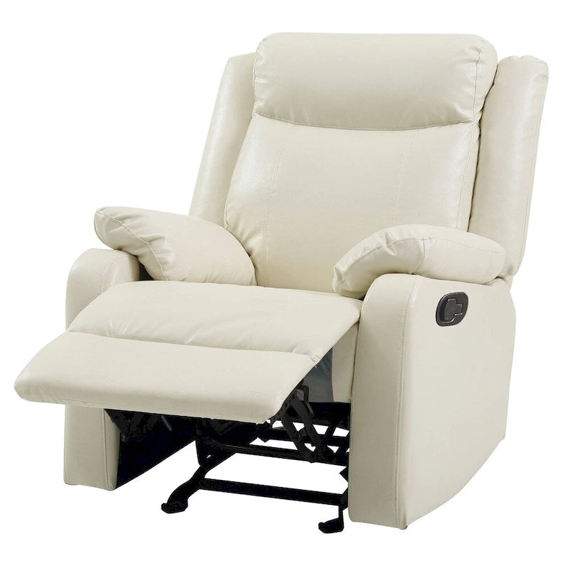 Fauteuil inclinable à bascule en similicuir rembourré et confortable