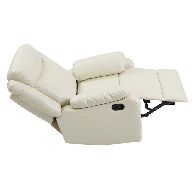 Fauteuil inclinable à bascule en similicuir rembourré et confortable