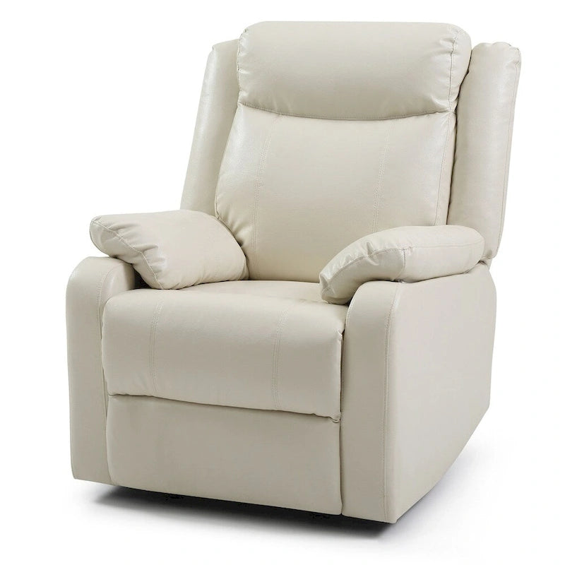 Fauteuil inclinable à bascule en similicuir rembourré et confortable