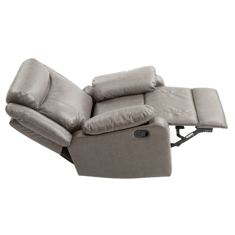 Fauteuil inclinable à bascule en similicuir rembourré et confortable