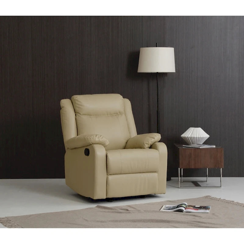 Fauteuil inclinable à bascule en similicuir rembourré et confortable