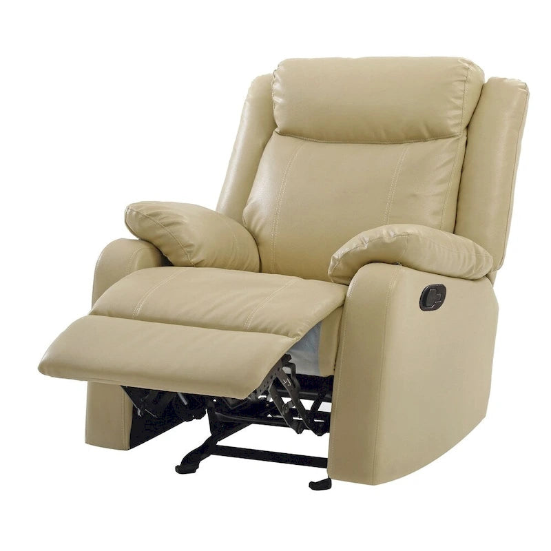 Fauteuil inclinable à bascule en similicuir rembourré et confortable