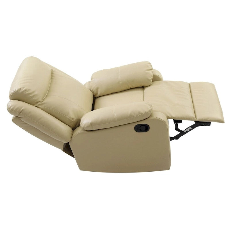 Fauteuil inclinable à bascule en similicuir rembourré et confortable