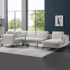 Canapé modulable réversible en U avec table d'appoint en bois et design réversible