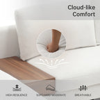 Canapé modulable réversible en U avec table d'appoint en bois et design réversible