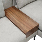 Canapé modulable réversible en U avec table d'appoint en bois et design réversible
