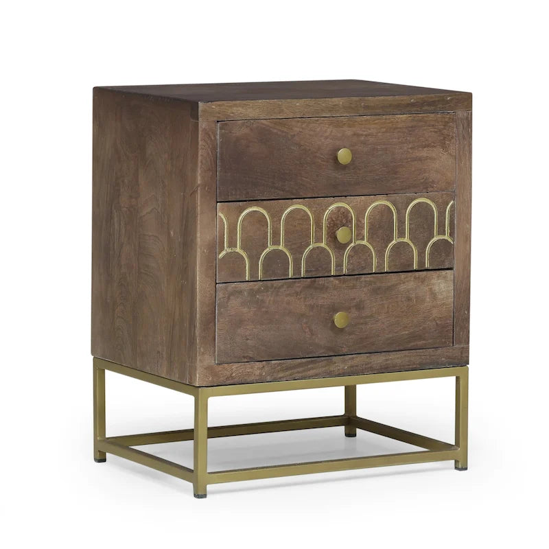 Table de chevet contemporaine en bois au design moderne