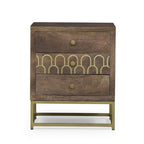 Table de chevet contemporaine en bois au design moderne