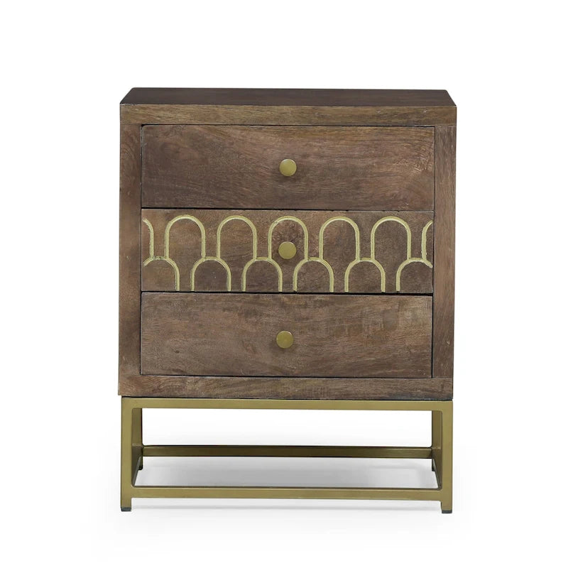 Table de chevet contemporaine en bois au design moderne
