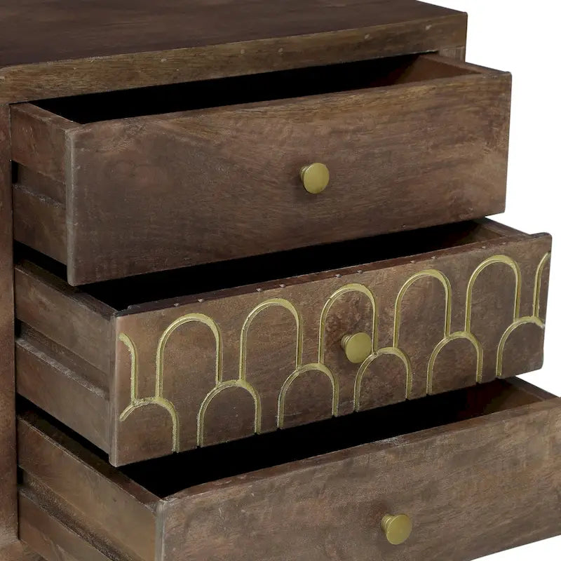 Table de chevet contemporaine en bois au design moderne